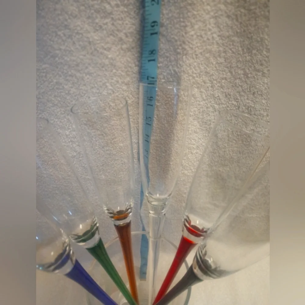 Artland Champagne Flutes With Display Vase HandBlown Glasses - Picture 5 of 9